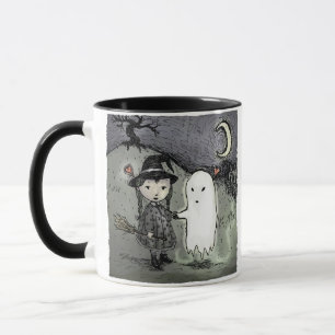 Witch and Ghost in Love Mug