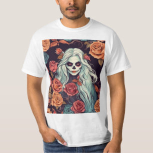 Witch and Roses: Gothic Halloween T-Shirt