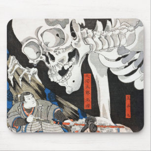 Witch and the Skeleton Spectre, Utagawa Kuniyoshi Mouse Pad