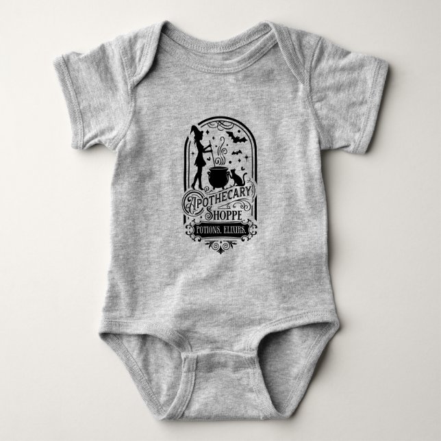 Witch Apothecary Potions Shoppe Baby Bodysuit (Front)