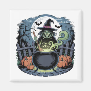 Witch at the Cauldron Magnet