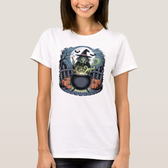 Witch at the Cauldron T-shirt (Front)