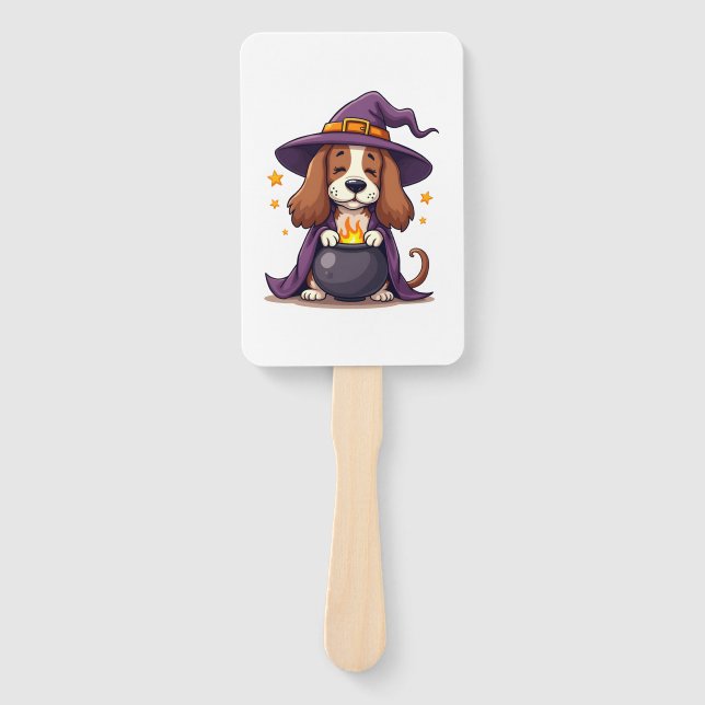 Witch Basset Brew Hand Fan (Front)