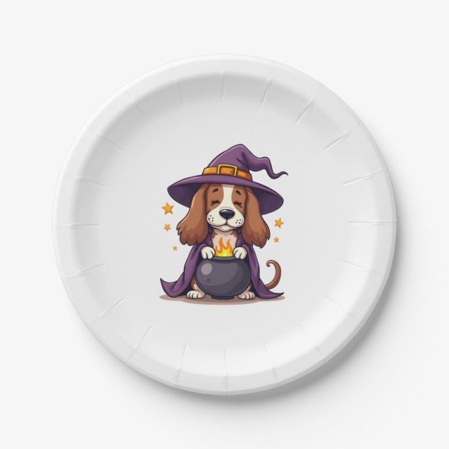 Witch Basset Brew Paper Plate (Front)