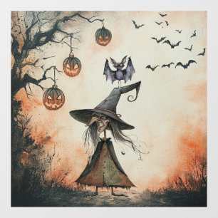 Witch Bats and Jack O'Lanterns Halloween