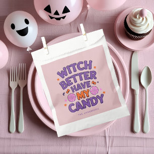 Witch Better Have My Candy   Cute Pastel Halloween Favour Bag