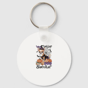 Witch better have my Dog Biscuits Cute Halloween C Key Ring