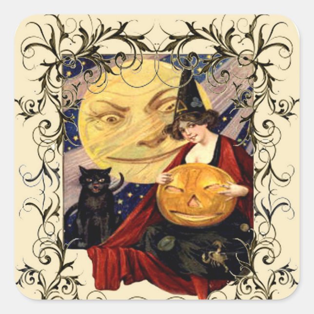 Witch & Black Cat Stickers (Front)