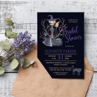 Witch black cats Halloween bridal shower party