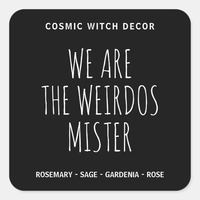 Witch Black Soy Candle Labels (Front)