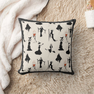Witch Bloody Cocktail Hart Skeleton Hand Halloween Cushion