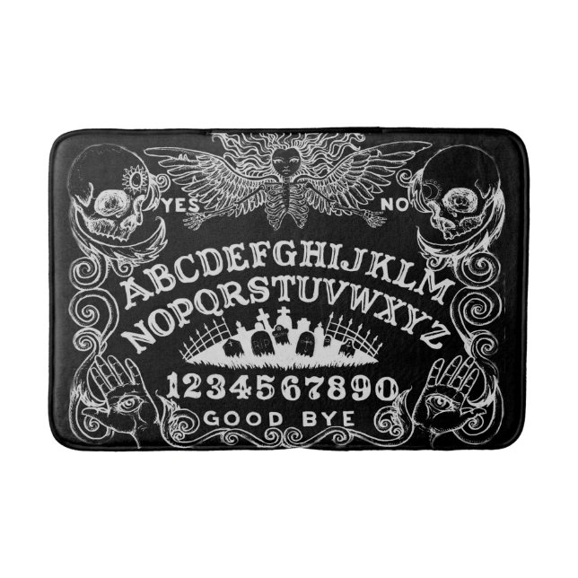 Witch Board Black Bath Mat (Front)