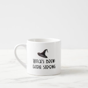 Witch Brew White Halloween Espresso Cup
