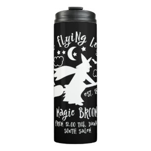 Witch Broom Broomstick Flying Lessons Halloween Thermal Tumbler