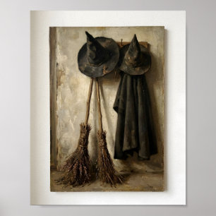 Witch Broom No. 2 Vintage Painting Poster