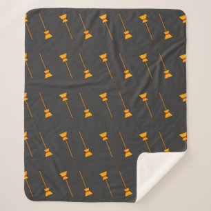 Witch Broom Sherpa Blanket
