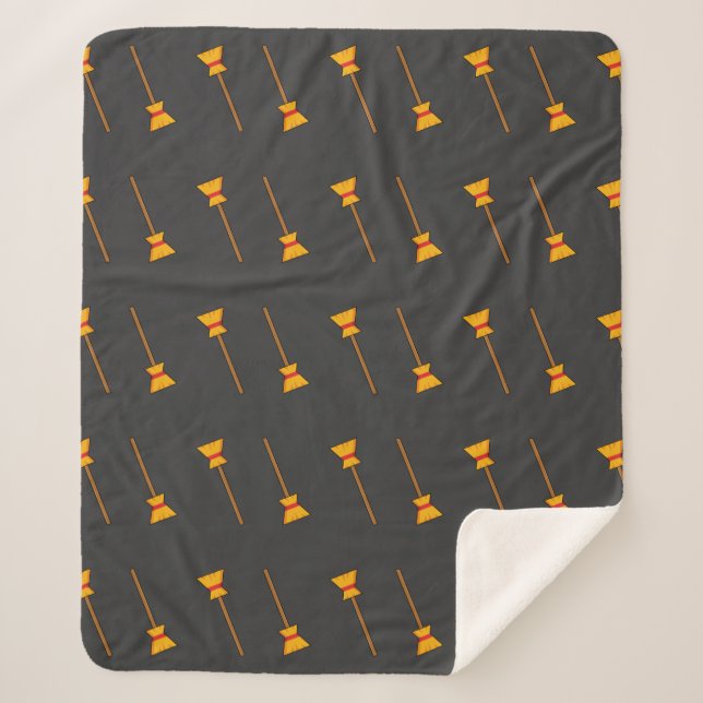 Witch Broom Sherpa Blanket (Front)