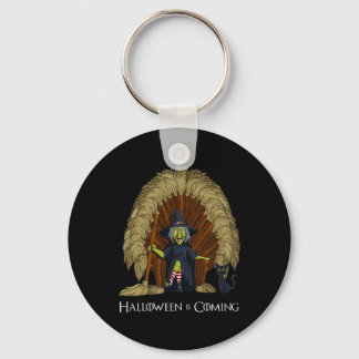 Witch Brooms Throne Fun Halloween Girls Kids  Key Ring