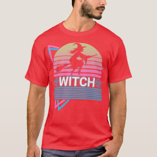 Witch broomstick Witchcraft Retro T-Shirt