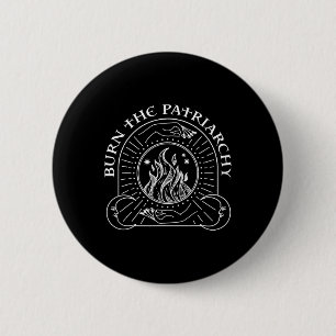 Witch Burn The Patriarchy Halloween Women's Rights 6 Cm Round Badge