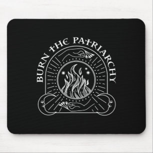 Witch Burn The Patriarchy Halloween Women's Rights Mouse Pad