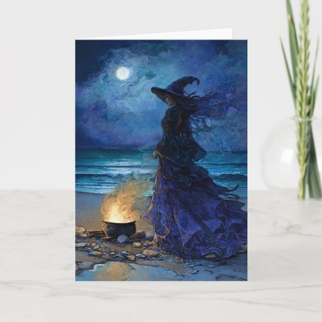 Witch by the Moonlit Sea Card (Front)