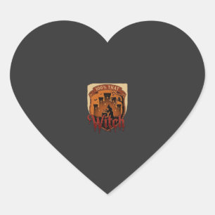 Witch Castle Cauldron Owl Bats_1 Heart Sticker