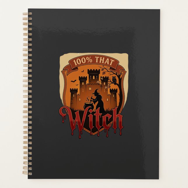 Witch Castle Cauldron Owl Bats_1 Planner (Front)