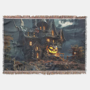 witch castle throw blanket