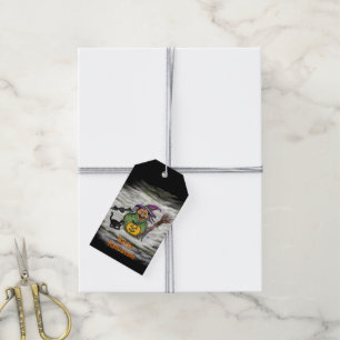 Witch , Cat , Bat and Pumpkin , Happy Halloween ! Gift Tags