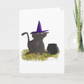 Witch Cat Blank Card