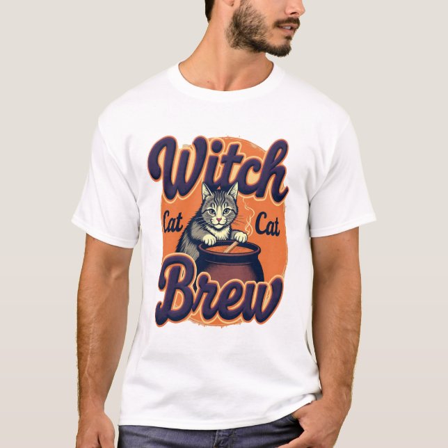Witch Cat Brew T-Shirt (Front)