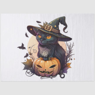 Witch Cat for Halloween Tissue Paper