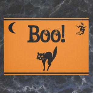Witch & Cat Halloween  Doormat
