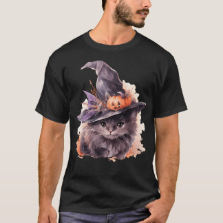 Witch Cat In Halloween 27 T-Shirt