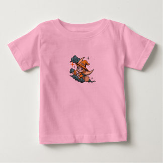 Witch & Cat Moonlight Flight Baby T-Shirt