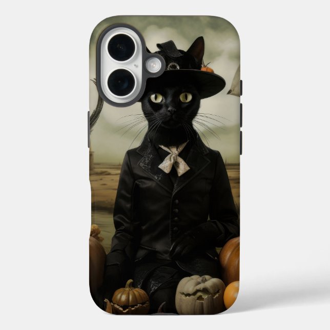 Witch Cat with Pumpkins  Case-Mate iPhone Case (Back)
