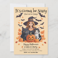 Witch Cats Bats & Pumpkins 