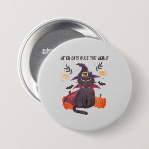 Witch Cats Rule The World – Black Cat 7.5 Cm Round Badge
