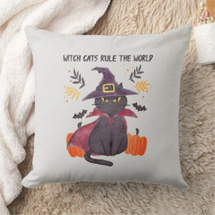 Witch Cats Rule The World – Black Cat Cushion