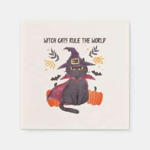 Witch Cats Rule The World – Black Cat Napkin
