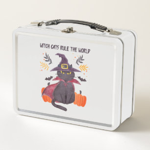 Witch Cats Rule The World Metal Lunch Box