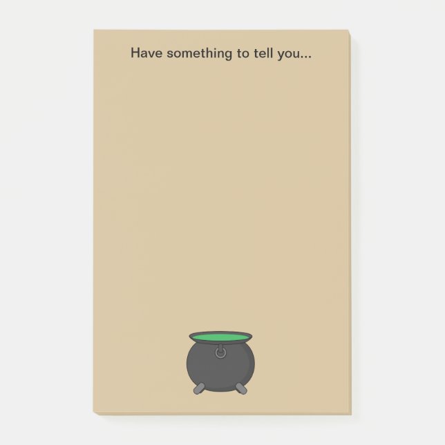 Witch Cauldron | Add Text Post-it Notes (Front)