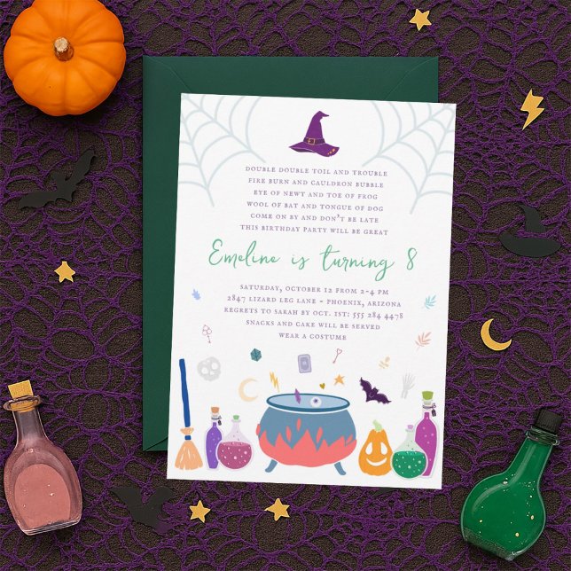 Witch Cauldron Birthday Party Invitations  (Creator Uploaded)