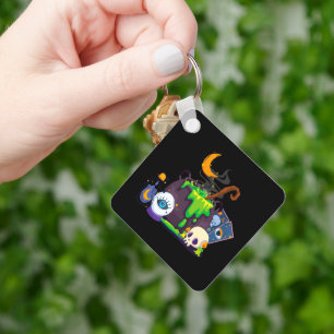 Witch Cauldron Cooking Potion Under The Moonlight Key Ring