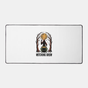 Witch Cauldron Halloween Vintage Engraving Shirt_1 Desk Mat