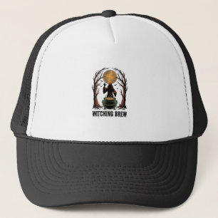 Witch Cauldron Halloween Vintage Engraving Shirt_1 Trucker Hat