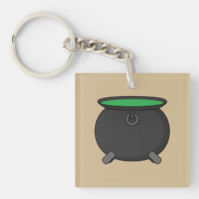Witch Cauldron Key Ring (Front)