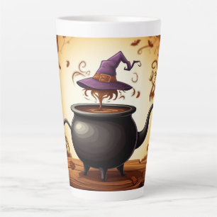 Witch Cauldron Potion Halloween Pumpkin 🧙♀️ Latte Mug