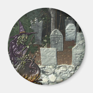 Witch Cemetery Magnet